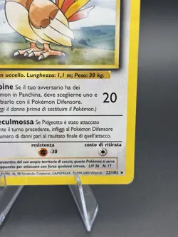 Pokemon TCG Pidgeotto Base Set, 22/102, Regular 1st Edition Rare, Italian MP-HP - Image 4