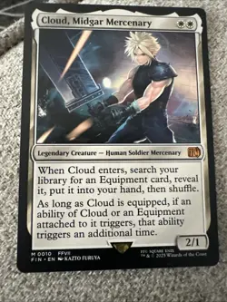 Magic the Gathering Cloud Midgar Mercenary Final Fantasy Regular Card - Image 1