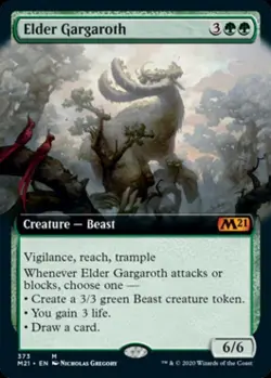 MTG English Extended Art Elder Gargaroth NM Normal Magic 2021 Core Set - Image 1