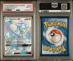 Pokemon TCG PSA 10 Reshiram GX Hidden Fates Shiny Vault SV51/SV94 777 CERT! - Image 3
