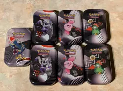 Pokemon TCG Black Bolt & White Flare Mini Tins x7 NEW SEALED 14 packs in total - Image 1