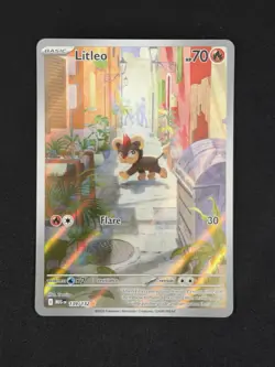 Litleo 139/132 Illustration Rare Pokemon ME01: Mega Evolution Full Art Holo - Image 1
