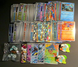 Pokemon Illustration Rare Ultra Rare EX Pokeball Holo LOT + First Partners Pin's - Image 1