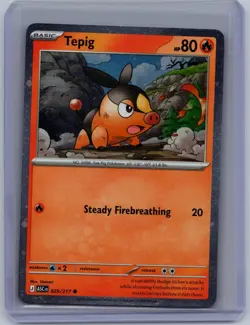 Tepig (Cosmos Holo) 029/217 Ascended Heroes & Products Pokemon Holo NM - Image 1