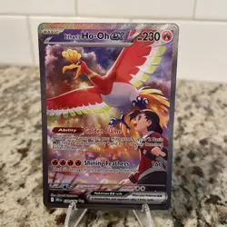 Pokemon TCG Destined Rivals 230/182 Ethan's Ho-Oh ex SIR - Image 1