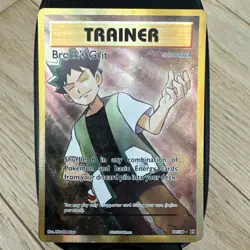 Pokemon TCG Evolutions Brock's Grit Holo Card 107/108 Full Art Ultra Rare - Image 1