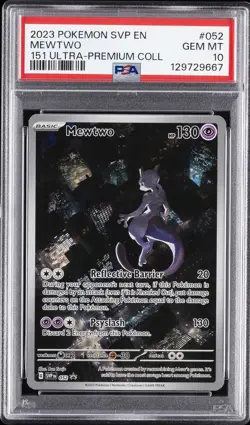 2023 POKEMON SVP EN-SV BLACK STAR PROMO #052 MEWTWO PSA 10 - Image 1