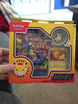 Pokemon TCG 2026 Pokemon Day 30th Anniversary Box Sealed Pikachu Promo Coin 3 PK - Image 1