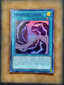 Yugioh Cyberload Fusion LDS2-EN035 Ultra Rare 1st Ed BLUE NM - Image 1