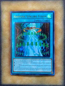 Yugioh Harmonic Synchro Fusion MZMI-EN035 Ultra Rare 1st Ed NM - Image 1