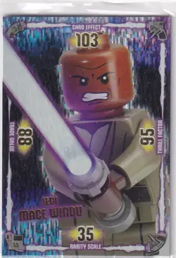 Lego ® Star Wars ™ Series 1 Trading Cards No. 45 Jedi Mace Windu - Image 1