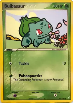Pokemon Carta Bulbasaur 45/100 Comune in Inglese Usata Card ✿ - Image 1