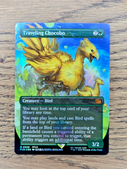 Traveling Chocobo (Borderless) (Chocobo Track Foil) Final Fantasy Foil MTG NM - Image 1