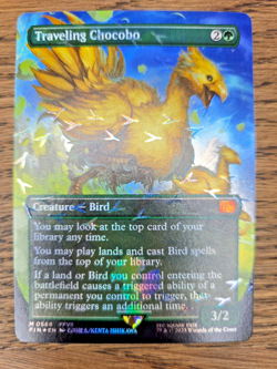 Traveling Chocobo (Borderless) (Chocobo Track Foil) Final Fantasy Foil MTG NM - Image 2