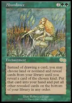 Abundance - Heavy Play MTG Urza's Saga - Image 1