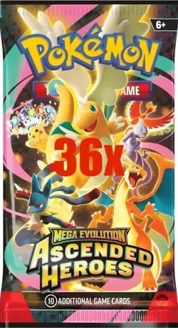 36x Pokemon TCG Mega Evolution Ascended Heroes Booster Box Packs Factory Sealed - Image 1