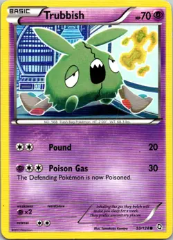 Trubbish 53/124 Dragons Exalted Pokemon TCG Common LP - Image 1