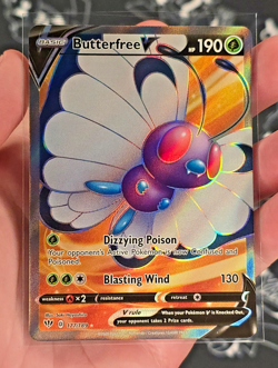 Butterfree V (Full Art) 177/189 Pokemon Sword & Shield: Darkness Ablaze Holo -NM - Image 2