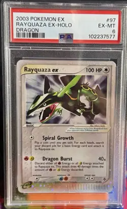 2003 Pokemon EX Dragon Rayquaza ex Holo #97/97 PSA 6 (EX-MT) - Image 1