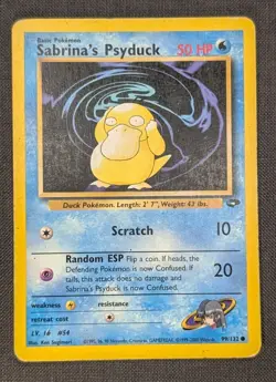 Pokemon TCG: Sabrina's Psyduck 99/132 Gym Challenge Regular - Image 1