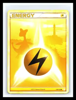 💥 2010 Pokemon LIGHTNING ENERGY HeartGold & SoulSilver AMPHAROS Card # 118/123 - Image 1