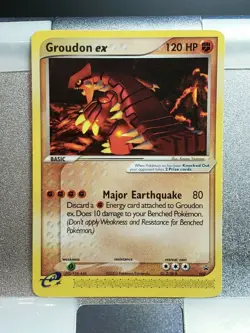 GROUDON EX 002 Black Star Promo (2003) MP E-Reader Pokemon Card - Never Played! - Image 1