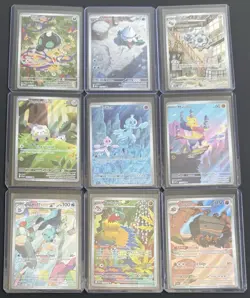 (9) Pokemon Illustration Rare Card Lot - Dewott, Archeops, Mienfoo, Frillish - Image 1