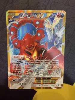Pokemon Volcanion EX Secret Rare 115/114 Full Art Holo XY Steam Siege Card - Image 1