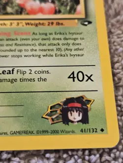Pokemon Gym Challenge Erika's Ivysaur 1st Edition Uncommon 41/132 Unplayed - Image 3