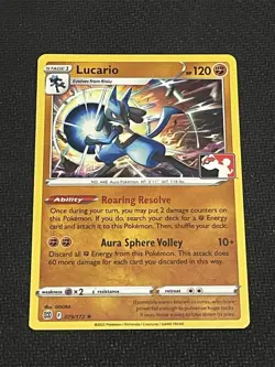 Lucario 079/182 Prize Pack Series Pokemon Play! Stamp - Image 1