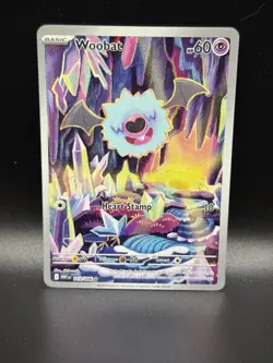 Pokemon TCG: Woobat 119/086 White Flare Illustration Rare - Image 1