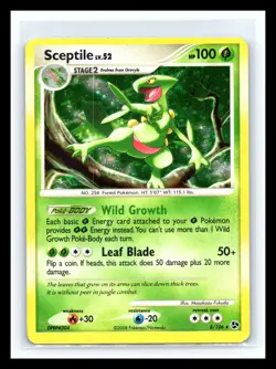 💥 Sceptile Holo Rare Pokemon Card 2008 Great Encounters TCG 8/106 - Image 1