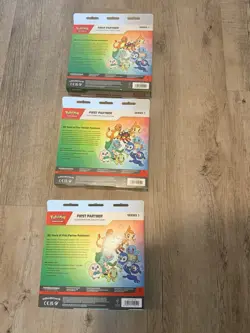 Pokemon TCG First Partner Illustration Series 1 Box Promo 3x - Image 3