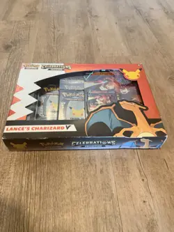 Pokemon TCG Celebrations Lance's Charizard V Collection Box Promo Booster 2021 - Image 1