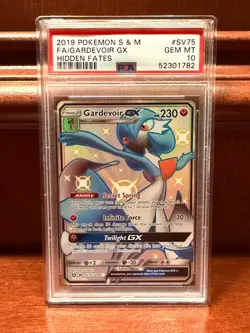 2019 Pokemon Sun Moon Gardevoir GX #SV75 Full Art Hidden Fates PSA 10 GEM MT - Image 1