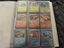 Pokemon 151 Complete BASE Set 1-165 Holo/RH/Base/EX + Set Binder Missing Mew Ex - Image 1