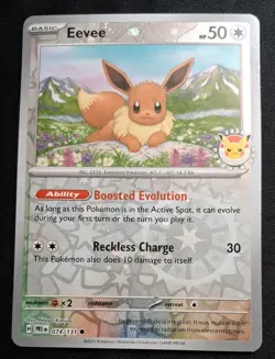 Prismatic Evolutions Eevee 2025 Pokemon Day Promo Card 074/131 Reverse Holo - Image 1