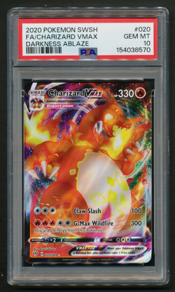 Charizard VMAX 020/189 Ultra Rare Holo Pokemon 2020 Darkness Ablaze PSA 10 GEM - Image 1
