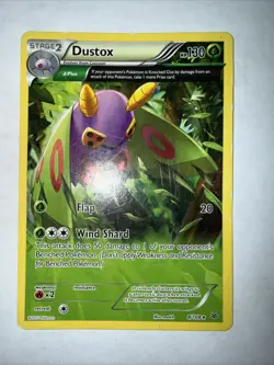Pokemon TCG Dustox Card 8/108 Roaring Skies Regular Moderately Played - Image 1