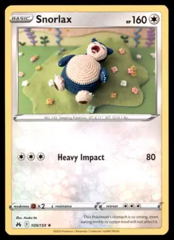Pokemon Snorlax 109/159 Crown Zenith 3 Card Lot Non Holo - Image 1