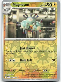 Magneton 082/165 Uncommon 151 Pokemon Reverse Holo Near Mint - Image 1