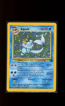 2000 Pokemon Vaporeon Jungle Unlimited Holo Rare French Aquali #12 - Image 1