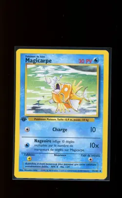 1999 Pokemon 1st Edition Magikarp Base Set Uncommon French Magicarpe #35 - Image 1