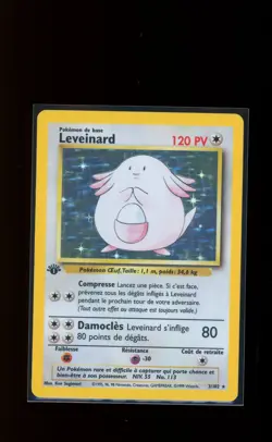1999 Pokemon 1st Edition Chansey Base Set Rare Holo French Leveinard #3 - Image 1