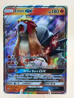 Entei GX 10/73 Holo GX Rare Shining Legends Pokemon Near Mint - Image 1