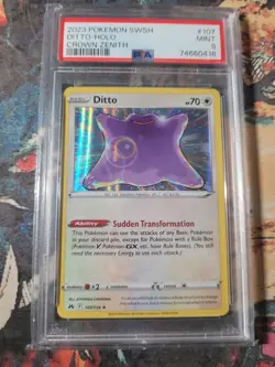 2023 Pokemon Crown Zenith Ditto PSA 9 - Image 1