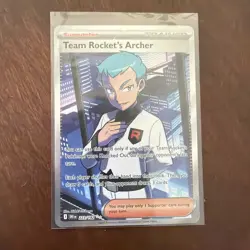 Pokemon TCG Team Rockets Archer Ultra Rare Full Art Card 223/182 Destined Rivals - Image 1