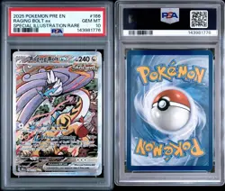 Raging Bolt ex 2025 Pokemon Prismatic Evolutions #166 SIR PSA 10 - Image 3
