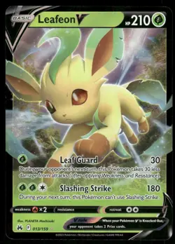 Leafeon V 013/159 Holo V Rare Crown Zenith Pokemon Holo Near Mint - Image 1