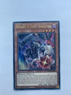 Yu-Gi-Oh TCG Doomz V Five Amalthe Ultra Rare Card 1st Edition DOOD-EN009 - Image 1